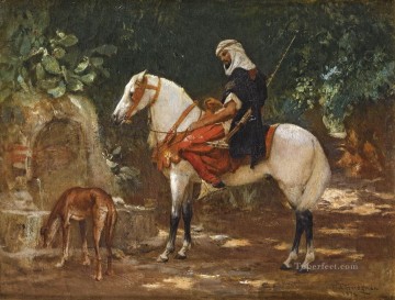 A MOUNTED CAVALRYMAN Frederick Arthur Bridgman Oil Paintings